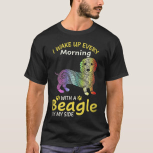 T-shirt 24 Je me réveille chaque matin avec un Beagle à me