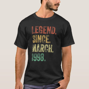 T-shirt 24e anniversaire 24 ans légende depuis mars 1998