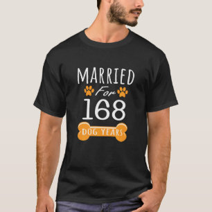 T-shirt 24e Anniversaire Amusant Marié Pour 168 Années De 