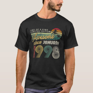 T-shirt 24E Anniversaire Janvier 1998 Décoration Hommes Fe