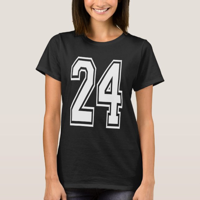 T-shirt 24th Birthday College Number (Devant)