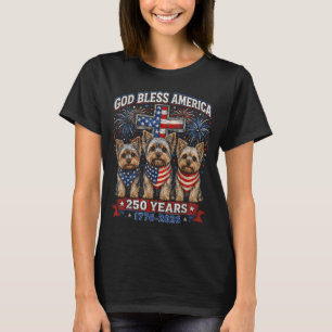 T-shirt 250 Ans Aamérique Yorkshire Terrier Usa Dom 4ème