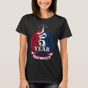 T-shirt 250 ans américain 1776 2026 Avion Indépendance