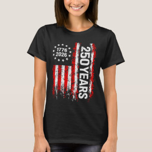 T-shirt 250 Ans Amérique 250e 4 juillet 2026 1776 2026