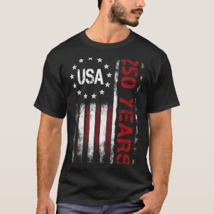 T-shirt 250 ans d'Amérique 250e anniversaire 1776-2026 4e