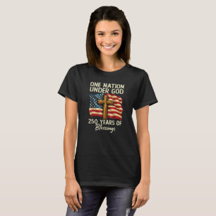 T-shirt 250 ans de bénédiction nation chrétienne USA 250e