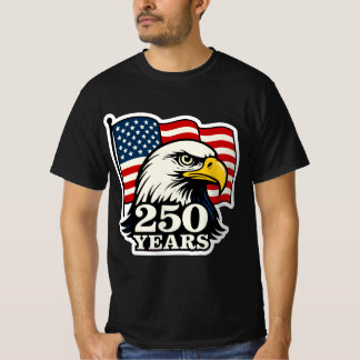 T-shirt 250 ans de conception d'aigle et de drapeau patrio