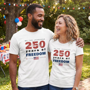 T-shirt 250 Ans de Liberté Famille Personnalisée