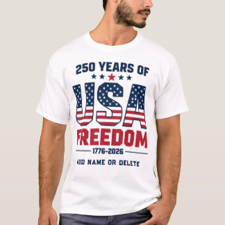 T-shirt 250 Ans De Liberté USA Personnalisés 1776 2026