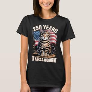 T-shirt 250 Ans de Sieste & Jugement Art de Chat Tigré