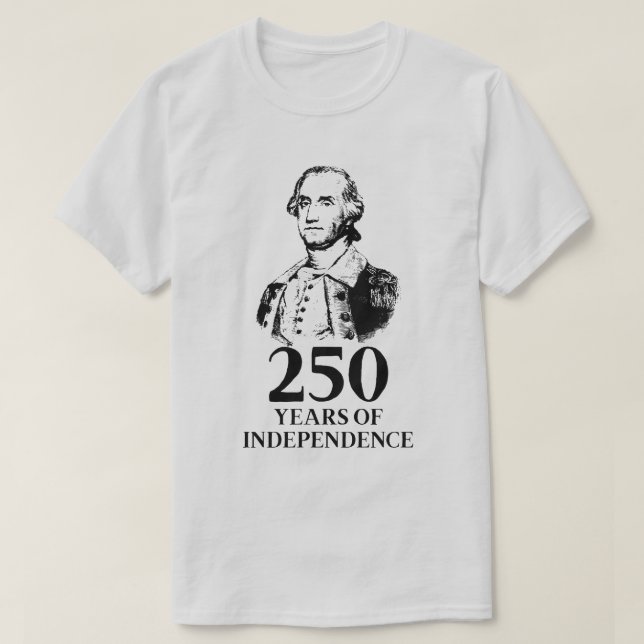 T-shirt 250 Ans D'Indépendance George Washington (Design devant)