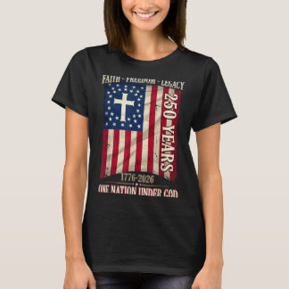 T-shirt 250 Ans Foi Dom 250e Anniversaire États-Unis 4e