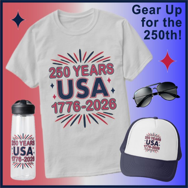 T-shirt 250 ans USA | Semiquinentenaire 1776-2026 (Créateur téléchargé)