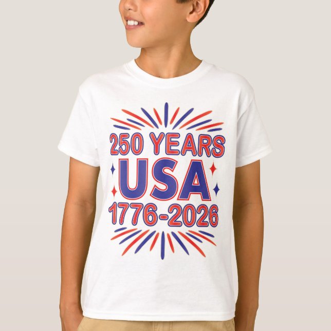 T-shirt 250 ans USA | Semiquinentenaire 1776-2026 (Devant)