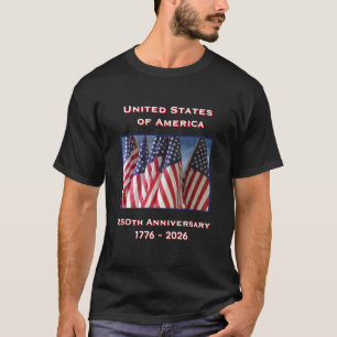 T-shirt 250e anniversaire USA Patriotic Black