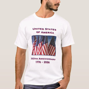 T-shirt 250e anniversaire USA Patriotic White