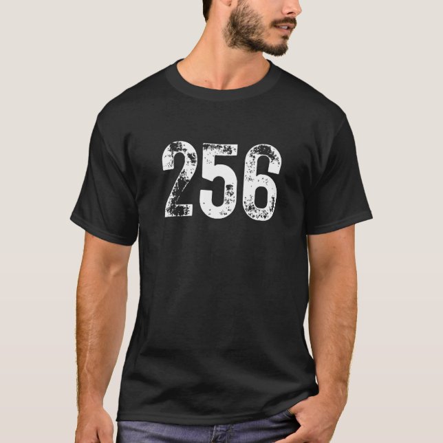 T-shirt 256 Area Code Huntsville AL Mobile Telephone Area  (Devant)