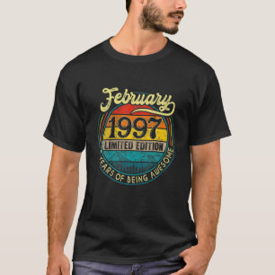 T-shirt 25 Ans Février 1997 Anniversaire 25 Anniversaire