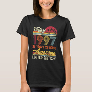 T-shirt 25 ans Vintage 1997 25e anniversaire 1