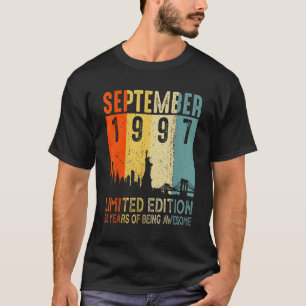 T-shirt 25 ans Vintage septembre 1997 25e anniversaire