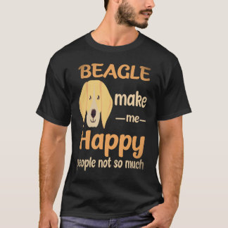 T-shirt 25 Beagle Me Rendent Heureux Les Gens Pas Tellemen
