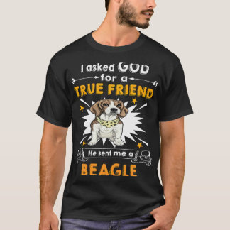T-shirt 25 Demandé Dieu Véritable Ami Un Beagle