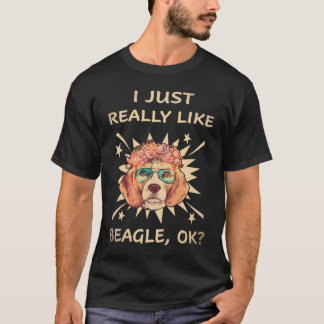 T-shirt 25 J'aime vraiment beaucoup Beagle