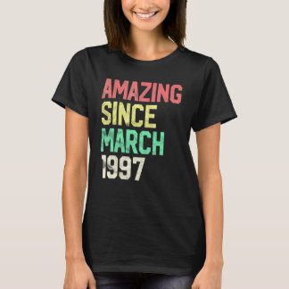T-shirt 25 Year Old  Amazing Since March 1997 25th Birthda