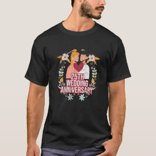 T-shirt 25e 25 ans Mariage Anniversaire Cadeaux Inspirer H