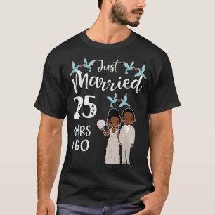 T-shirt 25e anniversaire de mariage - Juste mariés depuis 