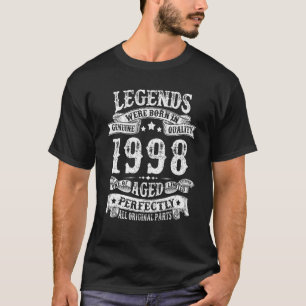 T-shirt 25e Anniversaire Légendes Vintages Né En 1998 25 A