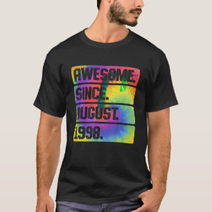 T-shirt 25e anniversaire Tie Dye Awesome depuis août 1998