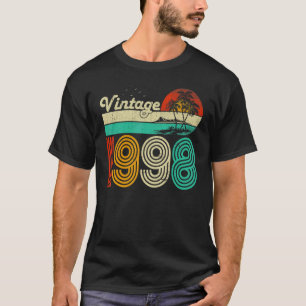 T-shirt 25e anniversaire Vintage 1998 25 ans Hommes femmes