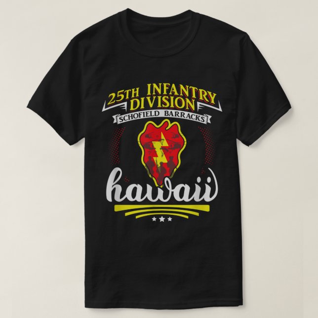 T-shirt 25e division d'infanterie Scho de foudre tropique (Design devant)