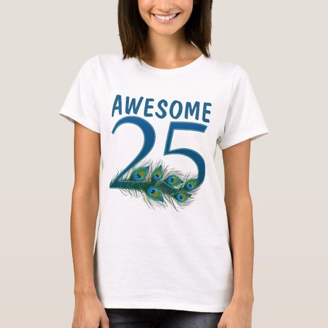 T-shirt 25ème Chemises d'anniversaire (Devant)