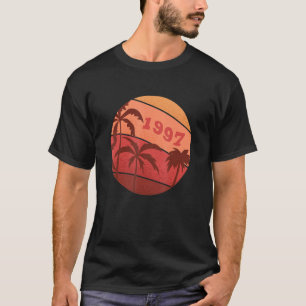 T-shirt 25th Anniversary Classic Retro Palm Sunset Birthda