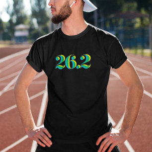 T-shirt 26.2 Marathon courant des hommes audacieux
