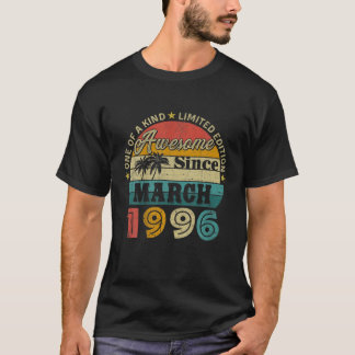 T-shirt 26E Anniversaire 26 Ans Cadeaux Awesome Depuis Mar