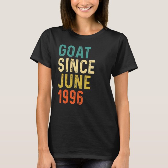 T-shirt 26e anniversaire 26 ans chèvre depuis juin 1996 (Devant)