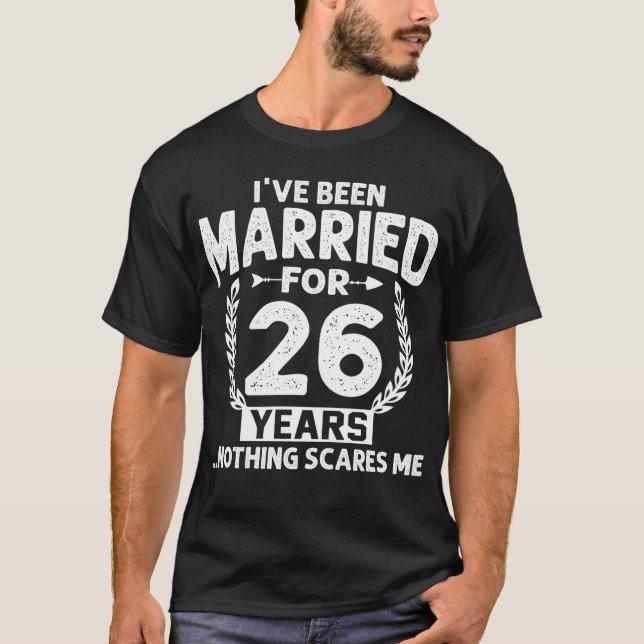 T-shirt 26e anniversaire de mon mariage 26 ans (Devant)