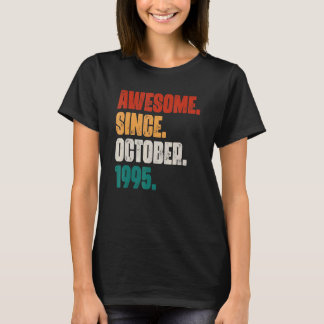 T-shirt 27 Ans Awesome Depuis Octobre 1995 27e Naissance