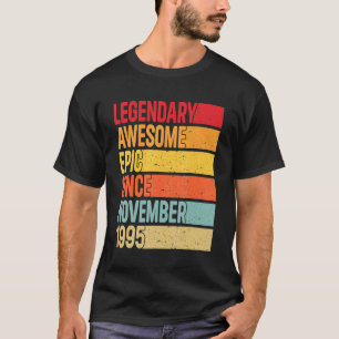 T-shirt 27 Ans Légendaire Epic Awesome Depuis Novembe