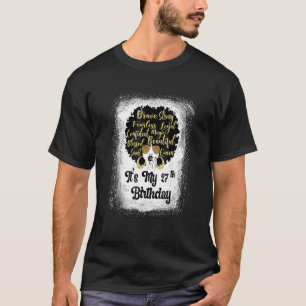 T-shirt 27 ans Leopard Melanin fille C'est mon anniversair