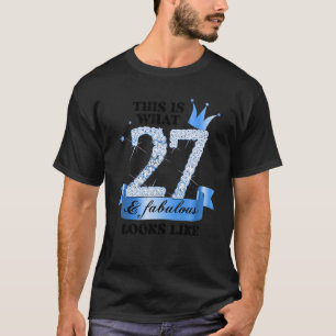 T-shirt 27 & Fabulous I Blue White Party Group Candid Phot