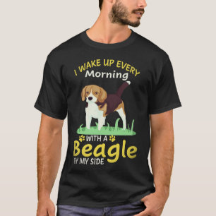 T-shirt 27 Je me réveille chaque matin avec un Beagle à me