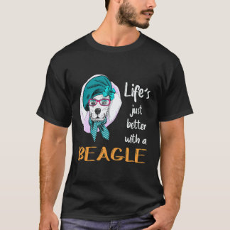 T-shirt 27 La vie est juste meilleure avec un Beagle