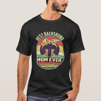 T-shirt 27 Meilleure maman teckel de tous les temps Vintag