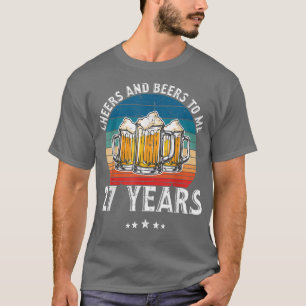 T-shirt 27 Years 27e Birthday Beer Theme Drinking Alcohol