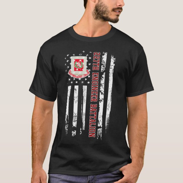 T-shirt 27e Bataillon d'ingénieurs vétéran des États-Unis (Devant)