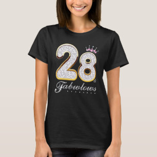 T-shirt 28 & Fabuleux 28 Ans 28e Anniversaire Diamant C